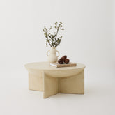 Axel Round Coffee Table, Micro-Cement Finish